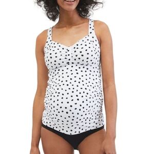 Motherhood Maternity Beach Bump Twist front maternity swim top UPF 50+